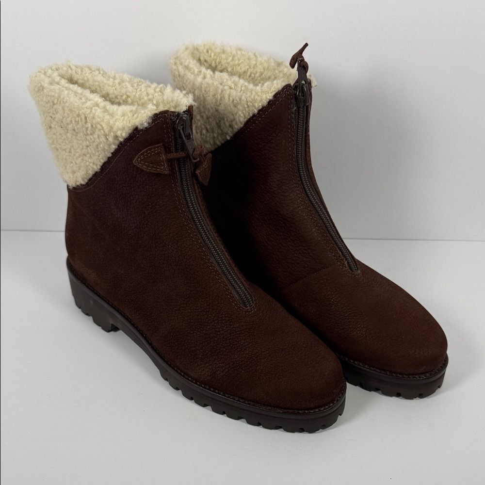 Cole Haan Brown Shearling-Lined Winter Boots